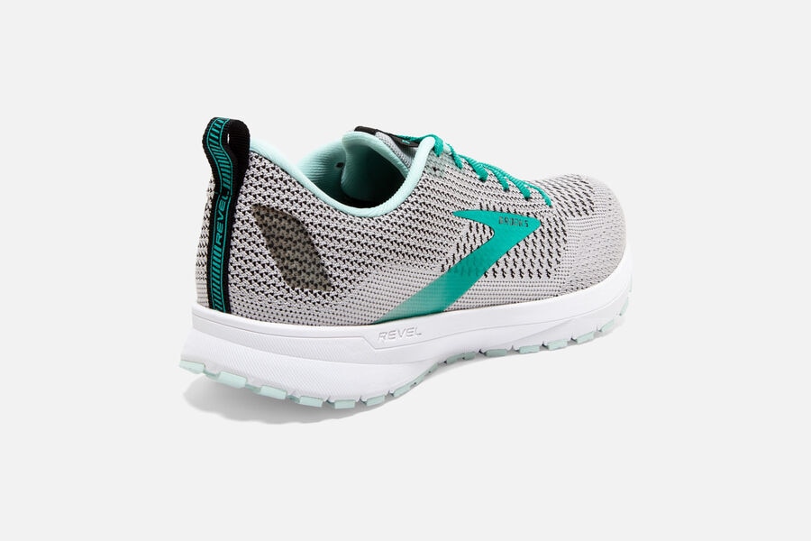 Revel 4 Road Brooks Running Shoes NZ Womens - White/Turquoise - GXTYUJ-630